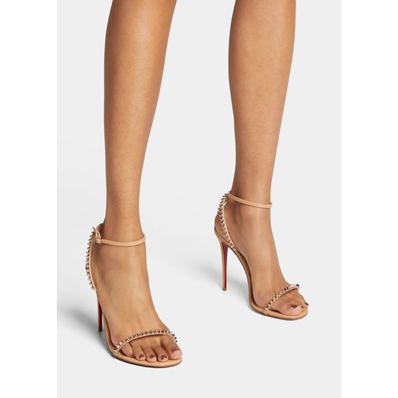 so me spike red sole sandals nude